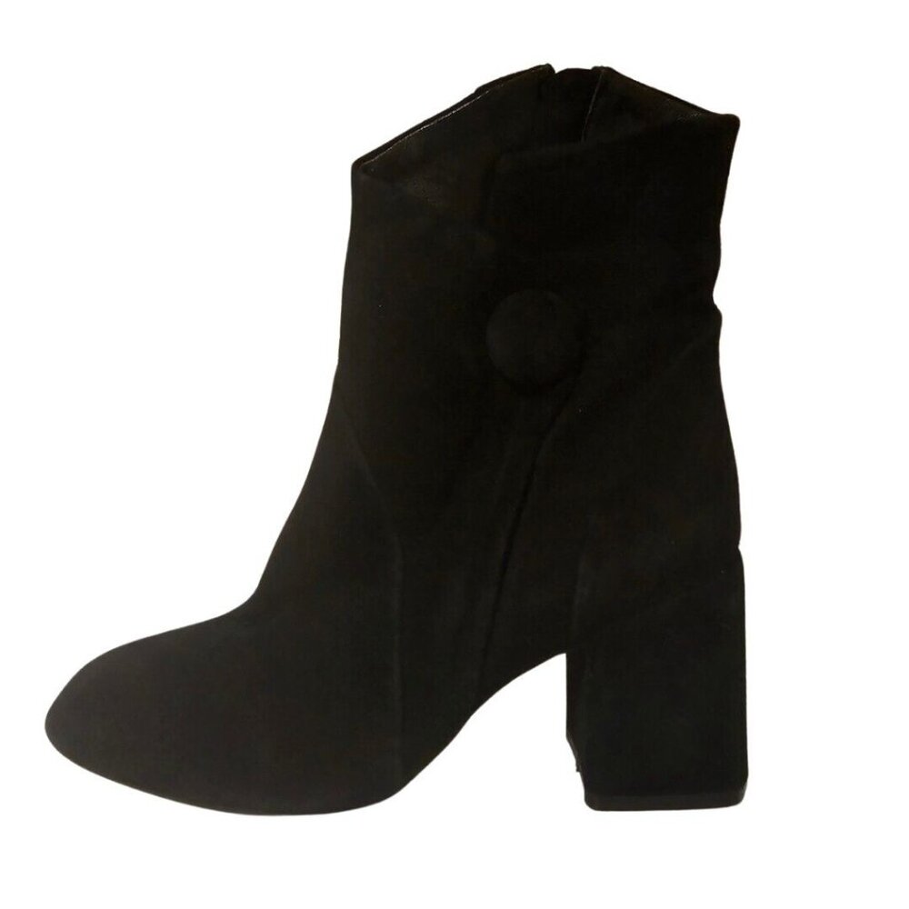 EUC Vintage GOLO Black Leather Side Zip Booties Women’s 7.5